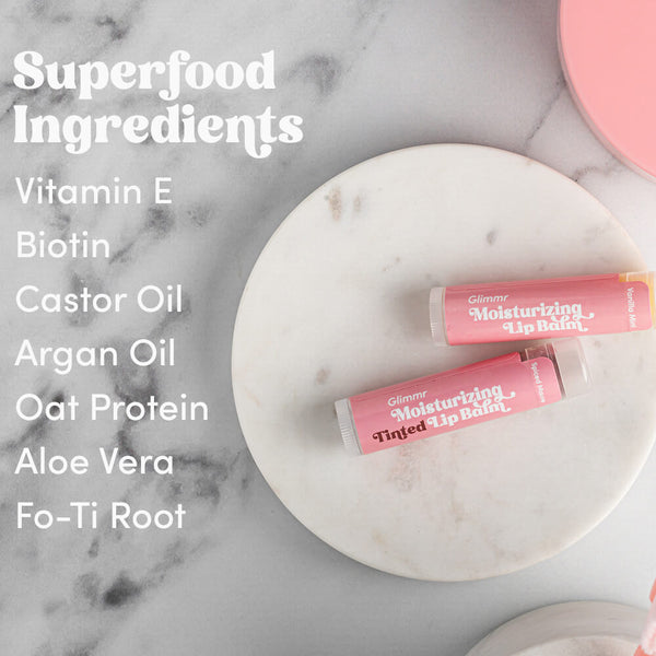 Glimmr Lip Balm Superfood Ingredients