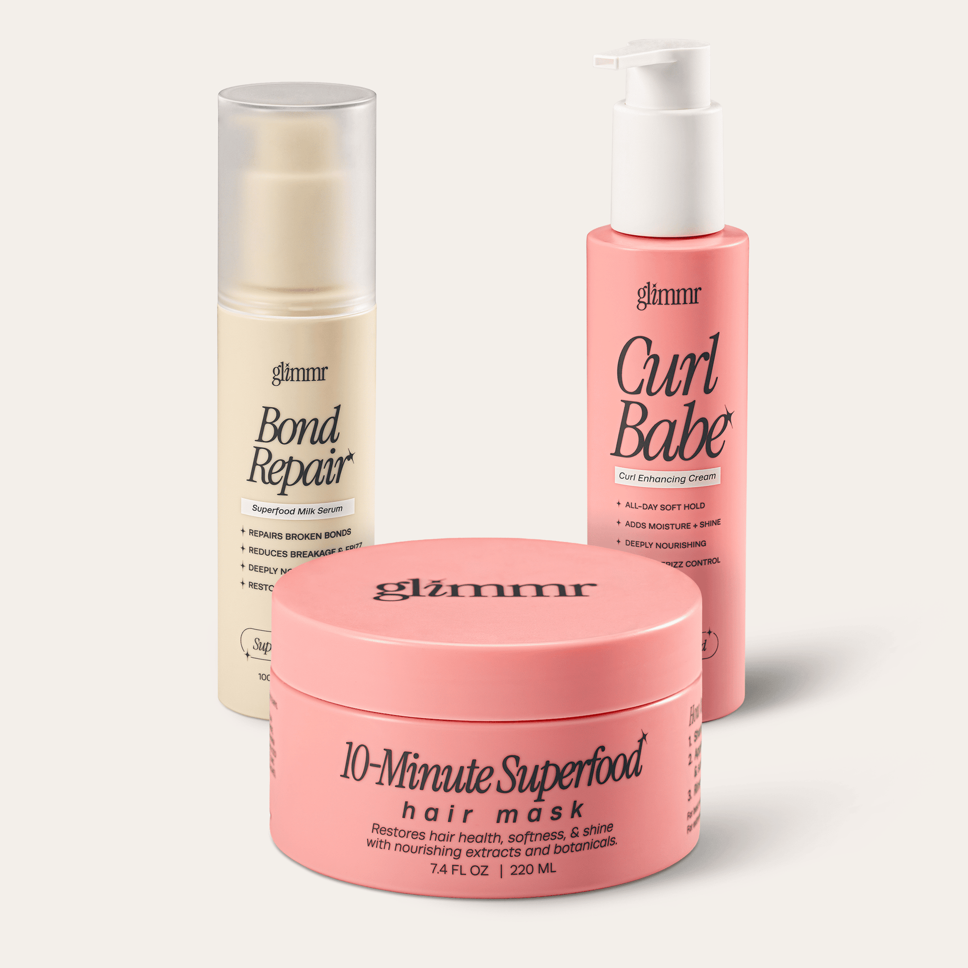 The Curly Girly Set — Curl Cream + Hair Mask + Bond Serum