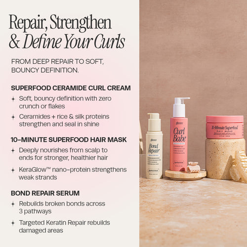 The Ultimate Hair Repair Routine — Hair Mask + Bond Serum + HydraGloss