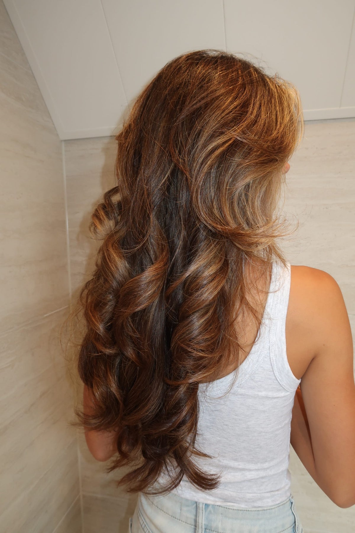 Long, healthy hair after using Glimmr