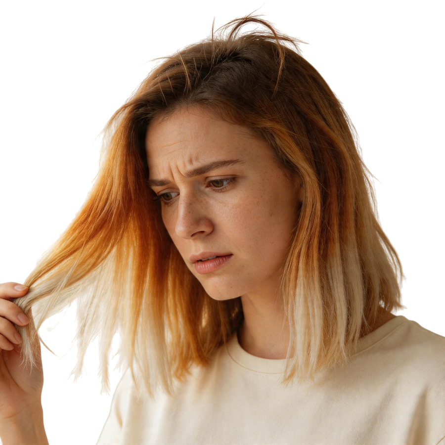 Person with color-treated hair