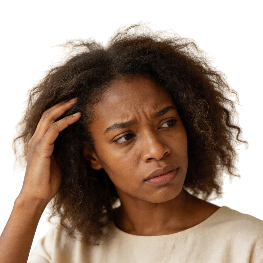 Person with curly hair